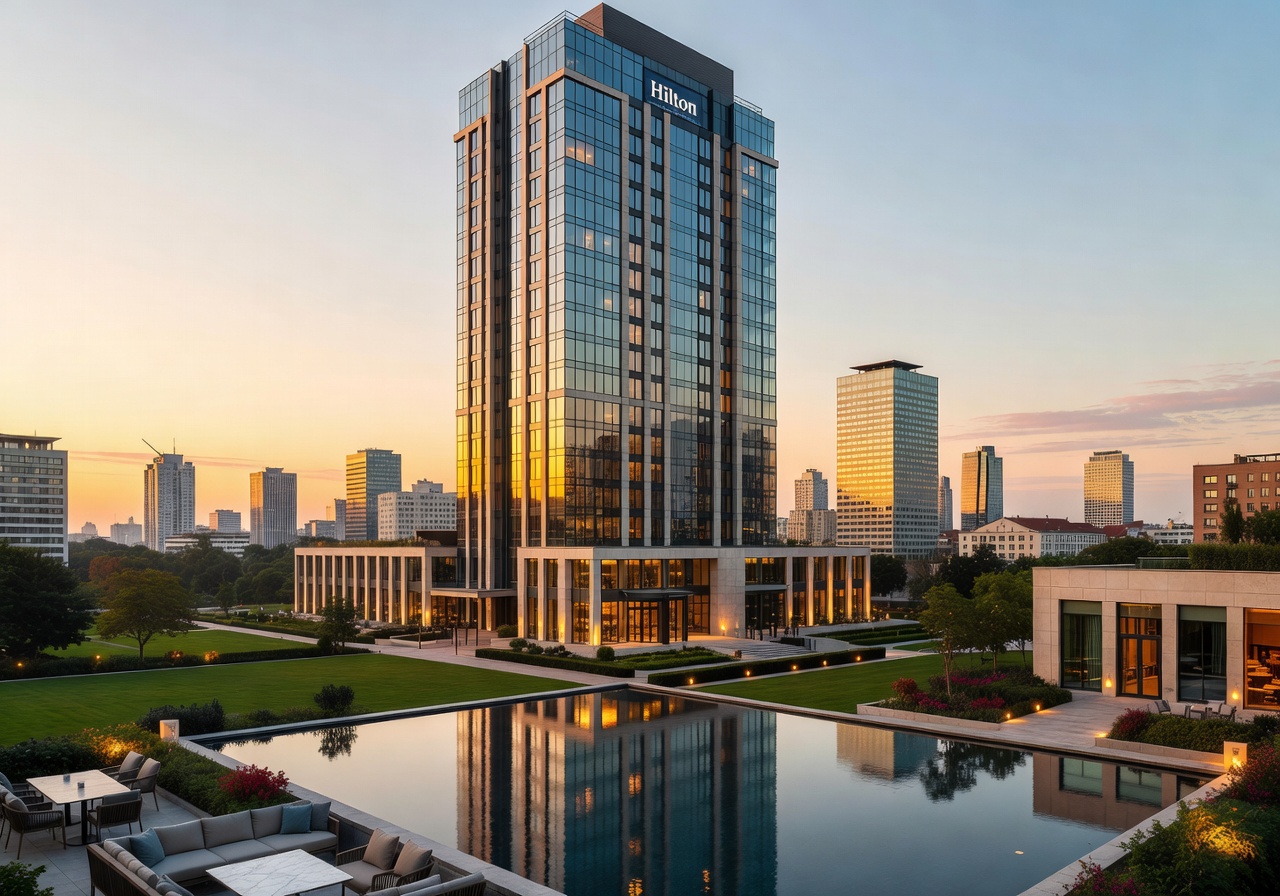 Hilton Warsaw City Resort skyline luxury hotel