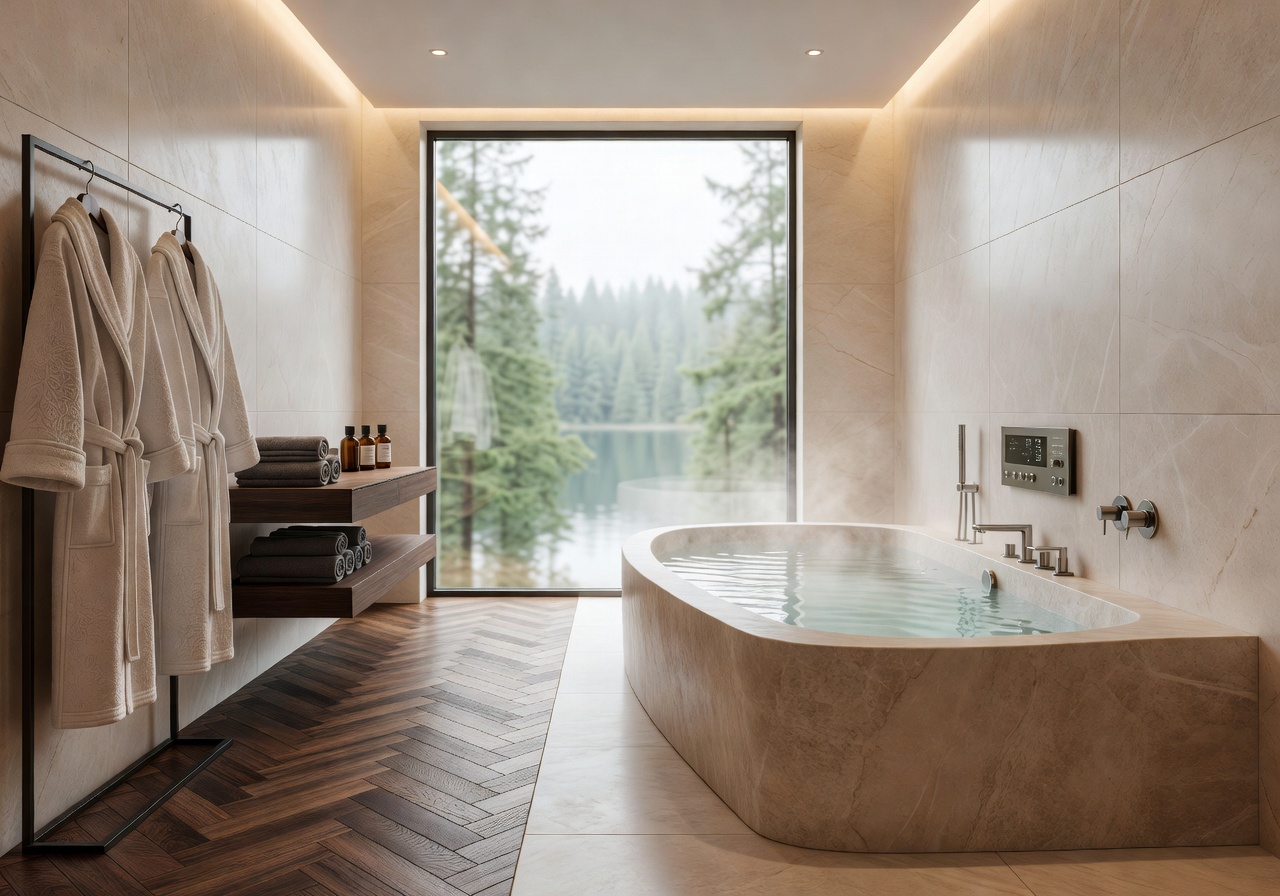 Luxury hydrotherapy treatment suite